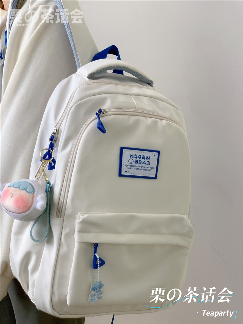 SIMPLE AND VERSATILE INS CAMPUS STYLE BACKPACK WOMENS LARGE-CAPACITY HIGH SCHOOL STUDENTS JUNIOR HIGH SCHOOL STUDENTS SCHOOL BAGS COMPUTER BACKPACKS TIDE