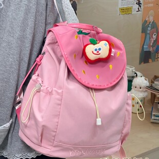 日系ins风多巴胺休闲双肩包女 可爱少女心学生小书包轻便旅游背包