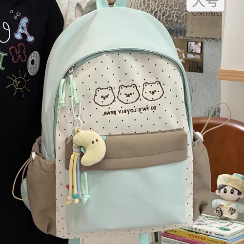 日系ins风可爱少女心双肩包 初中高中学生书包休闲旅行轻便小背包