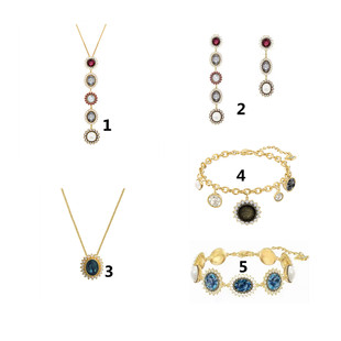 蓝宝石项链女手镯复古耳环宫廷颈链锁骨链巴洛克风水滴珍珠手链女