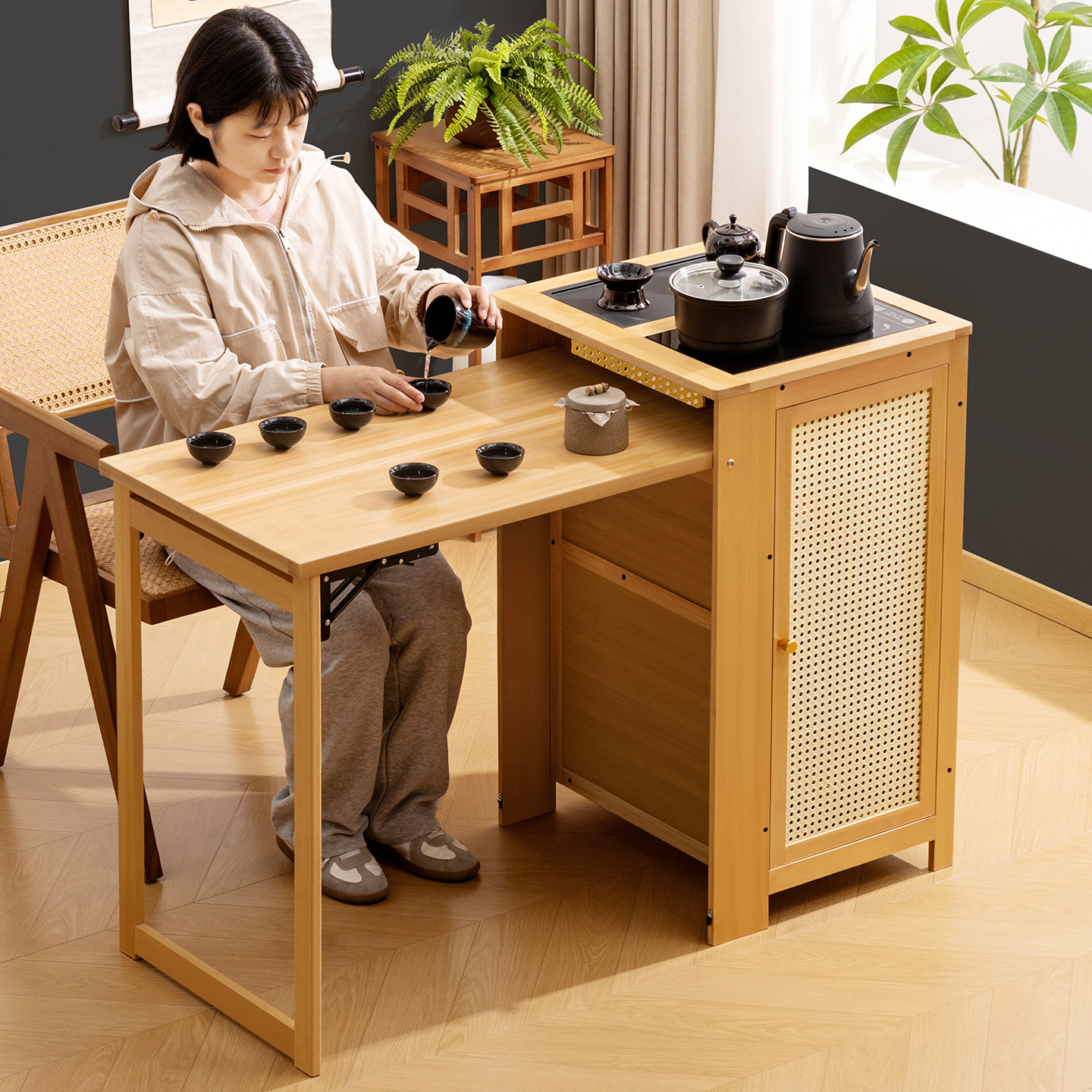 移动茶几可折叠桌子小户型客厅家用沙发边柜阳台餐桌两用中古推车,住宅家具,茶几,淘宝优惠券,粉丝福利购,淘宝优惠卷