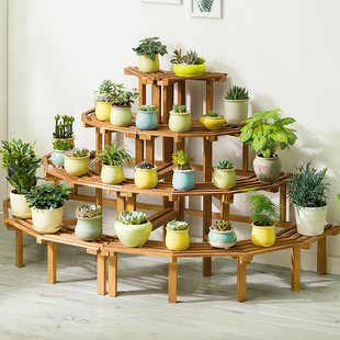 花架子多层室内特价阳台多肉绿萝花盆架实木客厅简约落地式置物架
