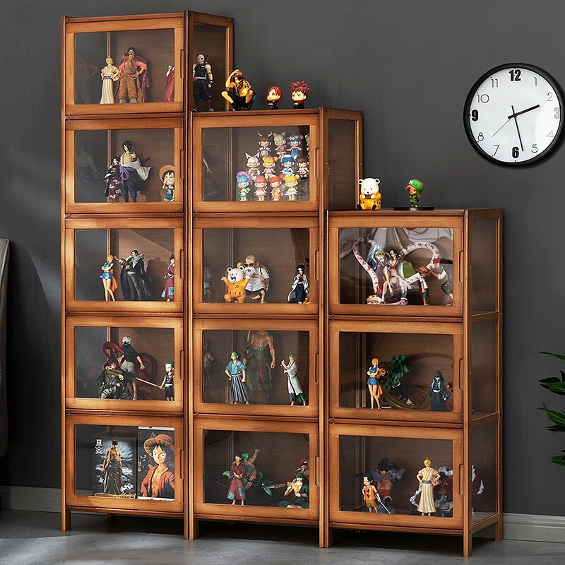 乐高展示柜礼品玩具货架防尘家用透明玻璃陈列柜手办动漫模型展柜