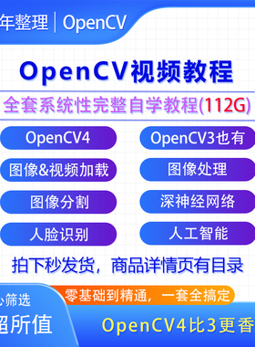 2024全套OpenCV4视频教程零基础入门图像处理+视频分析系统性课程