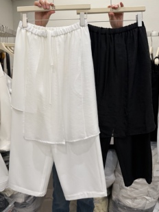 屁帘裤 韩系高腰抽绳网纱裤 直筒裤 宽松休闲阔腿裤 裙女2026夏季 新款