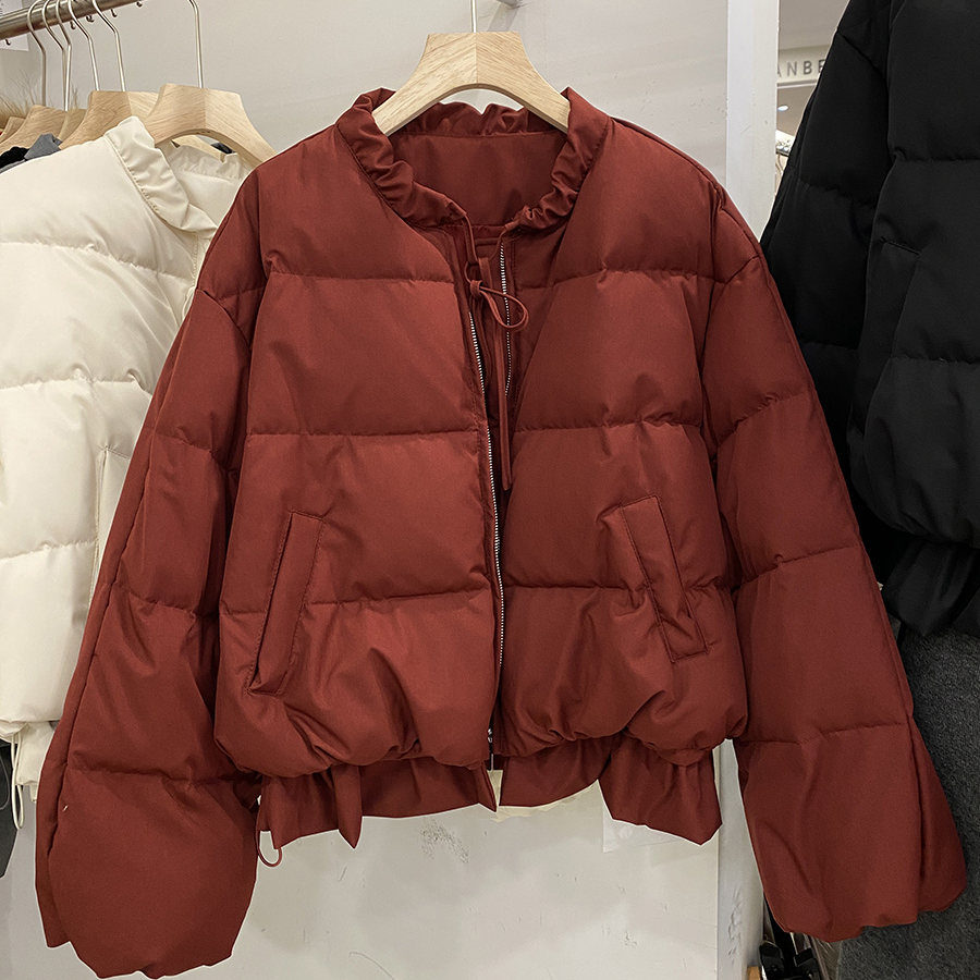 韩系甜美蝴蝶结90白鸭绒羽绒服