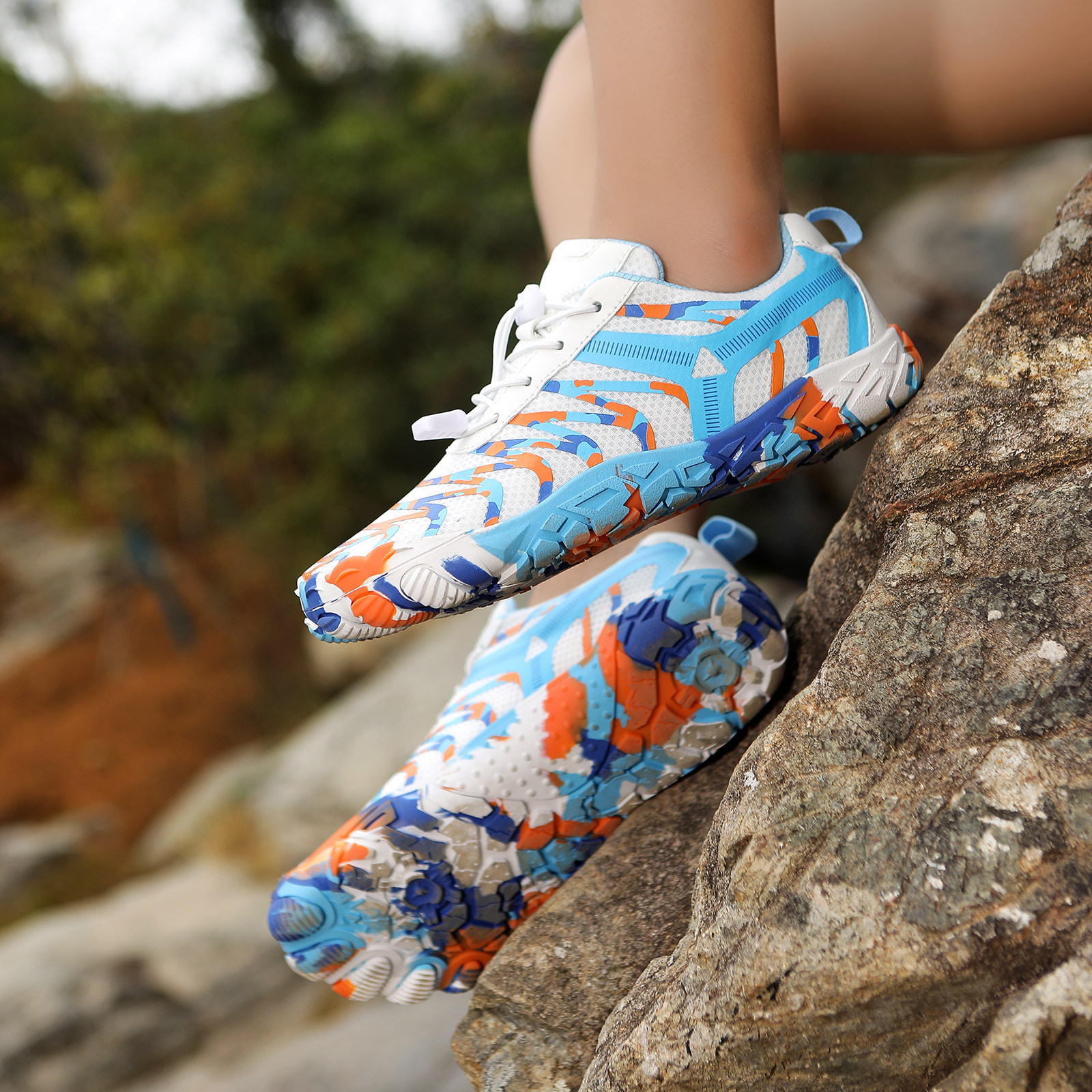 情侣透气防滑宽头赤足鞋男女软底综合训练鞋宽楦休闲健身运动鞋子