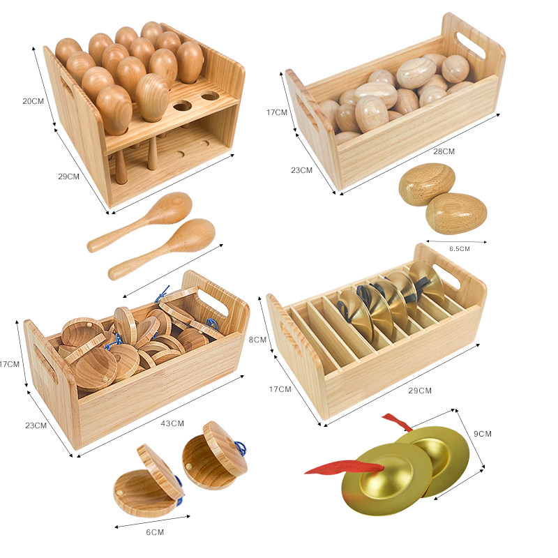 奥尔夫打击乐器双响筒沙锤摇碰铃鼓收纳盒幼儿园音乐教室组合套装