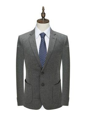 MY457美男式春秋西服 羊毛两粒扣后中开衩商务西装 110072