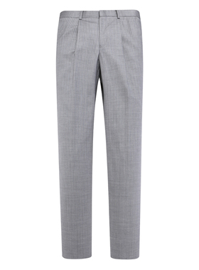 SA44萨BA蒂N春秋男式西裤 羊毛中腰修身商务休闲长裤 灰色