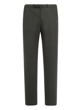 MY422美秋冬厚度男式休闲裤 中腰修身商务休闲长裤 深灰色