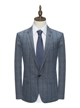 SL64仕东男式春秋西服 韩国面料一粒扣双开衩商务西装 蓝色