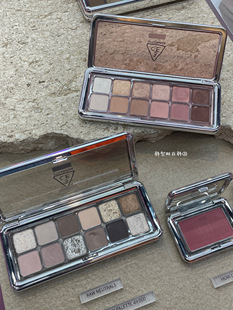 在途！韩国3CE眼影盘12色new take水泥盘腮红RAW NEUTRALS 十二色