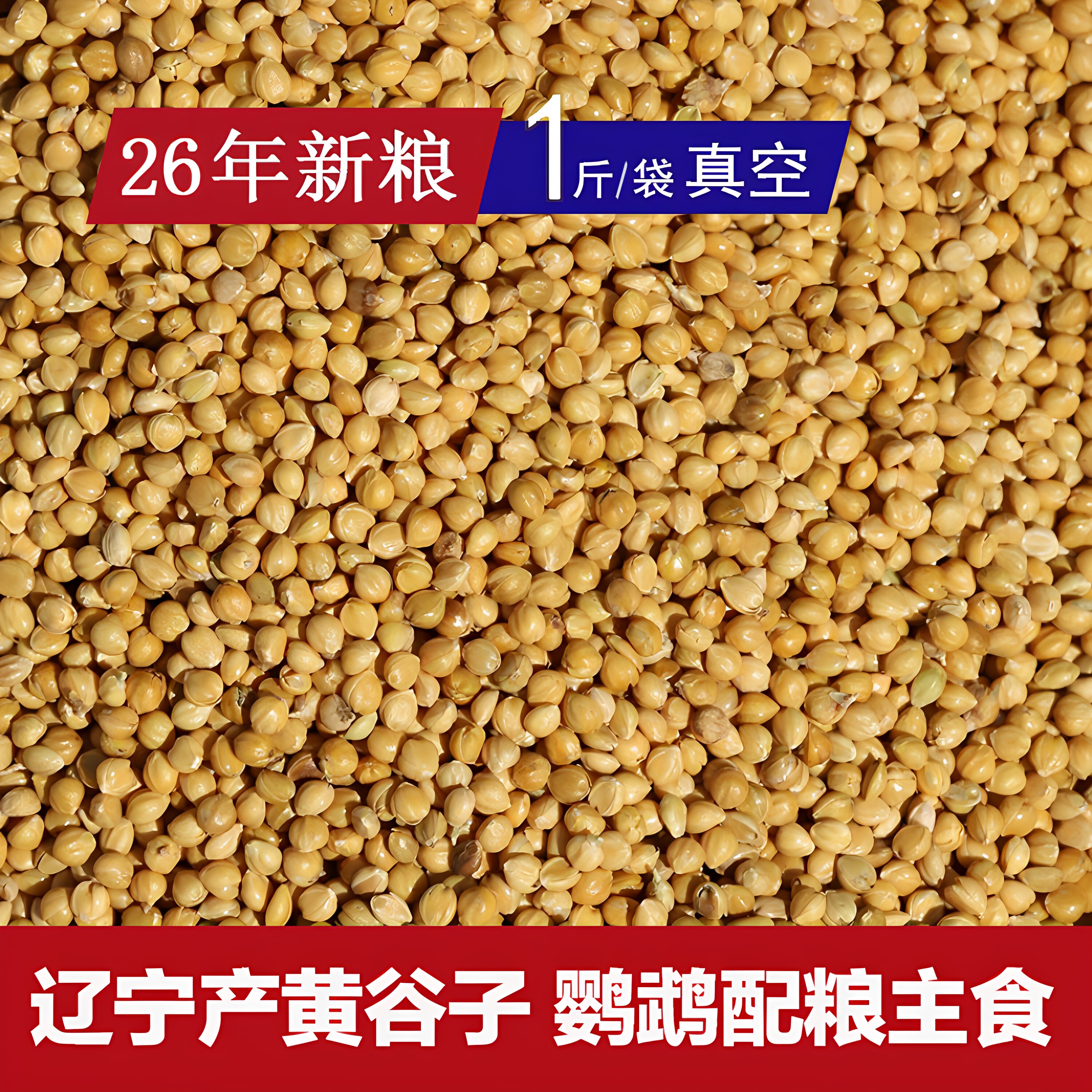 东北A级黄谷子粟谷带壳小米26年新粮鹦鹉玄凤牡丹虎皮饲料鸟粮1斤