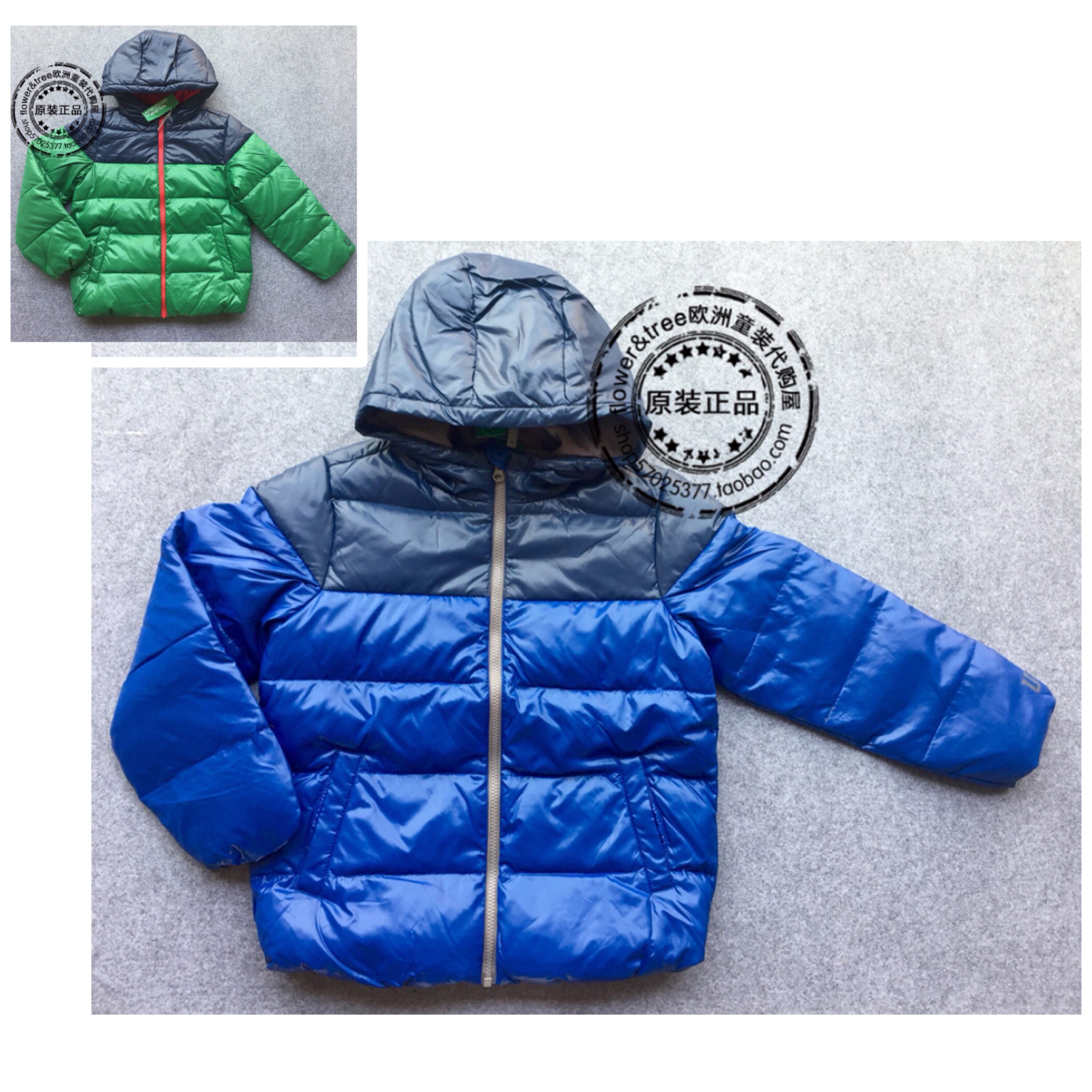 国内现货】意大利正品BENETTON贝纳通童装男大童秋冬羽绒服外套