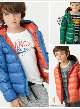现货】正品西班牙m家童装男女秋冬款轻便羽绒服外套三色