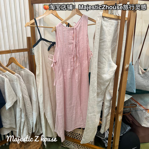 MadamCNX#泰国清迈正品手工棉麻长裙连衣裙度假网红