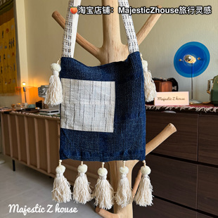 ChiangMai#泰国清迈手工蓝染包中性通勤女包肩包挎包民族风泰北