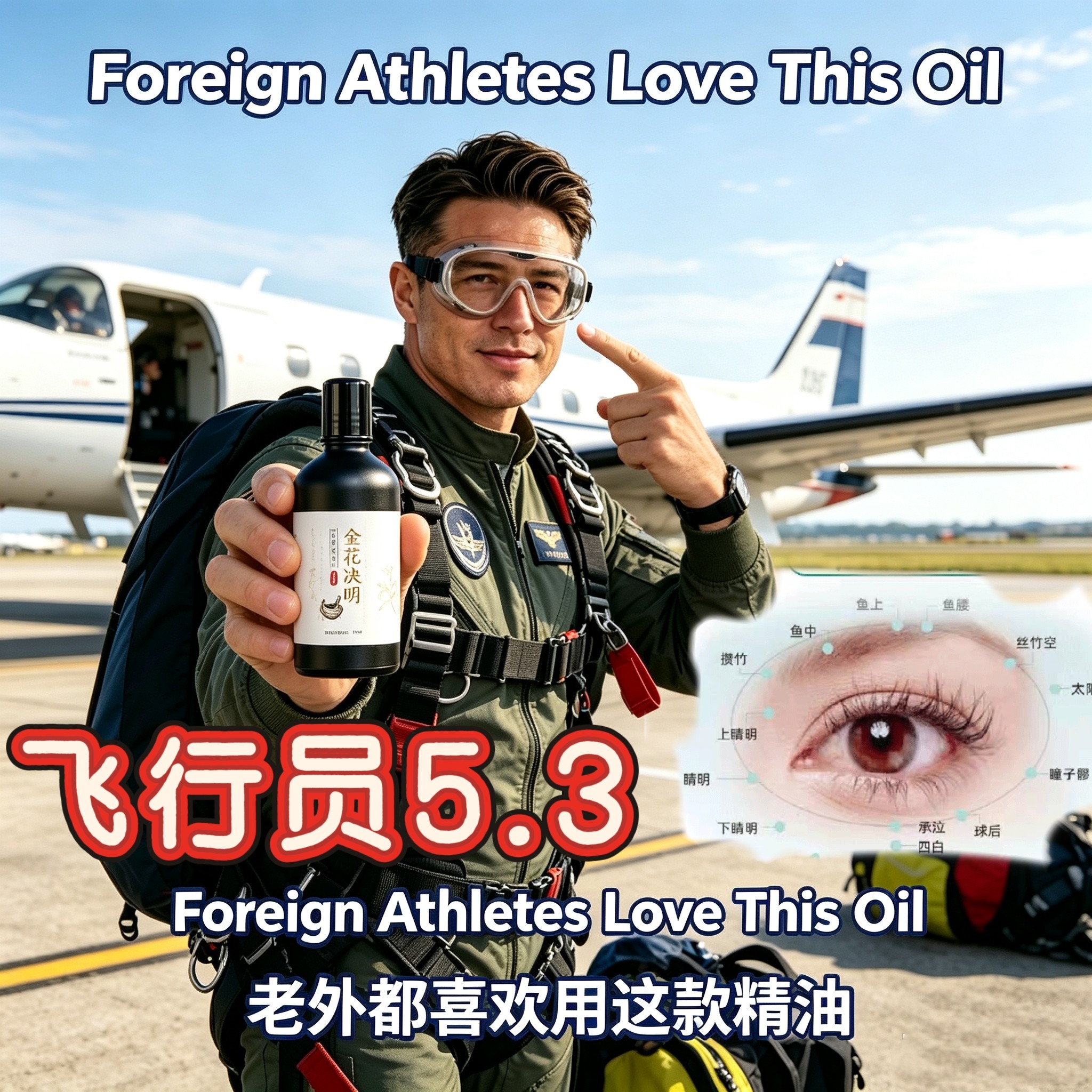 美式飞行员眼睛望远训练仪斜弱近视散光老花眼镜巴马磁石磁疗精油