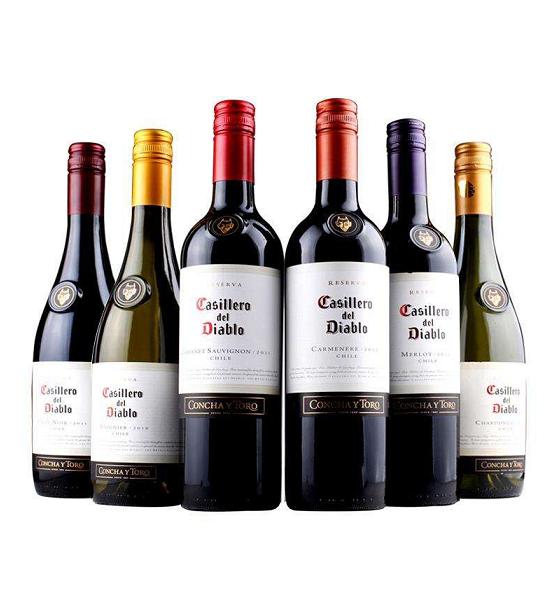 智利干露 红魔鬼 赤霞珠 梅洛 黑皮诺 西拉 卡麦妮 干红葡萄酒