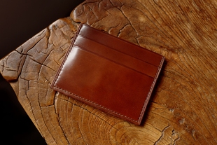 美国Horween cordovan霍尔文马臀皮 卡包卡套纯手工定制 威士忌色