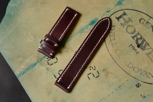 美国HORWEEN 霍尔文马臀皮 8号色酒红 水鬼 迪通拿 表带 现货 20