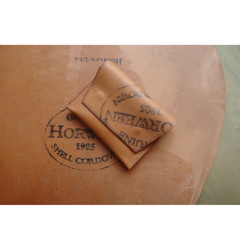 horween 霍尔文马臀皮 反面对贴 印章logo 卡包 现货