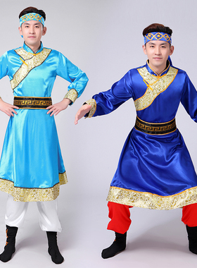 新款蒙古舞蹈服少数民族演出服成人蒙古服装舞蹈蒙古族演出服男