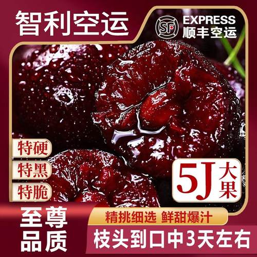 智利车厘子5JD空运直达新鲜