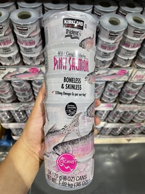 美国进口Kirkland科克兰阿拉斯加三文鱼罐头1.02kg6 开市客Costco