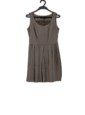 春秋款 台湾女装 JSTN 优雅百搭无袖羊皮连衣裙女1129601