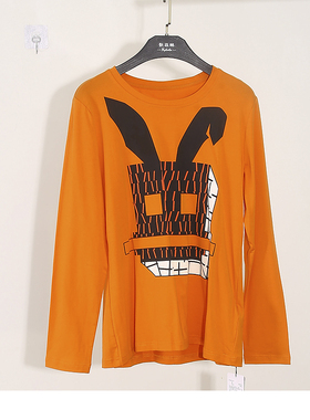 春秋季 哥D系列 宽松显瘦圆领印花长袖t恤上衣女 300184