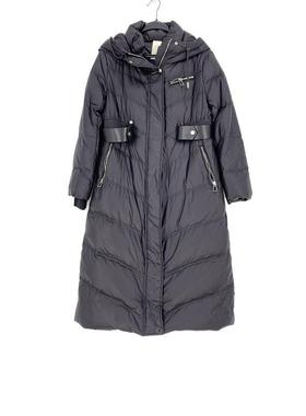 冬款 撤柜品牌 维* 收腰款连帽中长款羽绒外套女96105