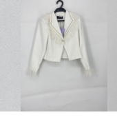 春秋款 一粒扣V领优雅小香风外套女070 撤柜品牌 玛L系列