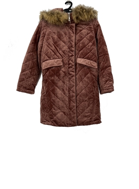 秋冬款 撤柜品牌 时*味* 中长款连帽保暖棉服外套女 30627