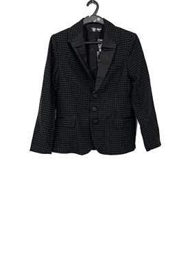 春秋款 JOJ**久童装 黑白点休闲西装外套女童15350329