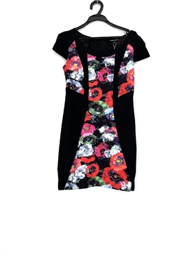 夏款 撤柜品牌 季*风 蕾丝拼接重工印花连衣裙女8572LC137