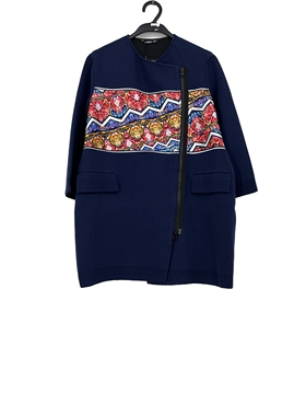 春秋款 撤柜品牌 设*系列 时尚拼接休闲百搭开衫外套女268101