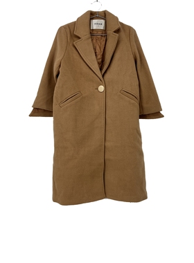 秋冬款 撤柜品牌 时*味* 一粒扣翻领中长款毛呢外套女19606