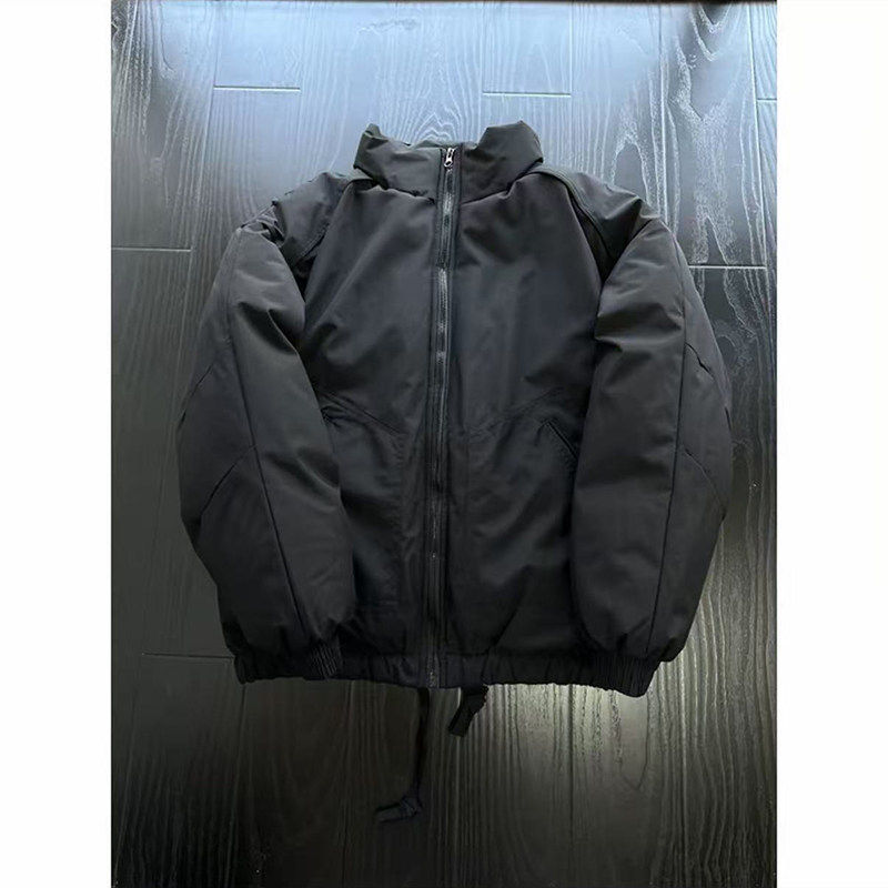 羽绒服男士冬装百搭立领纯色青年面包服防寒休闲原创加厚衣服外套