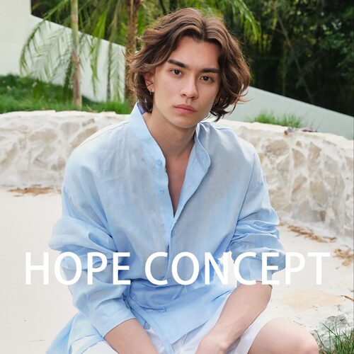 HOPECONCEPT开启亚麻统治区 老钱风松弛感亚麻立领系带衬衫#25124