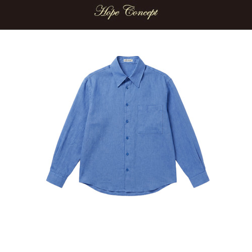HOPECONCEPT静奢极简全亚麻松弛随性衬衫套装SS06243