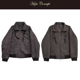 HOPECONCEPT超时髦miu系双面穿羊毛运动立领unisex风外套 AW05565