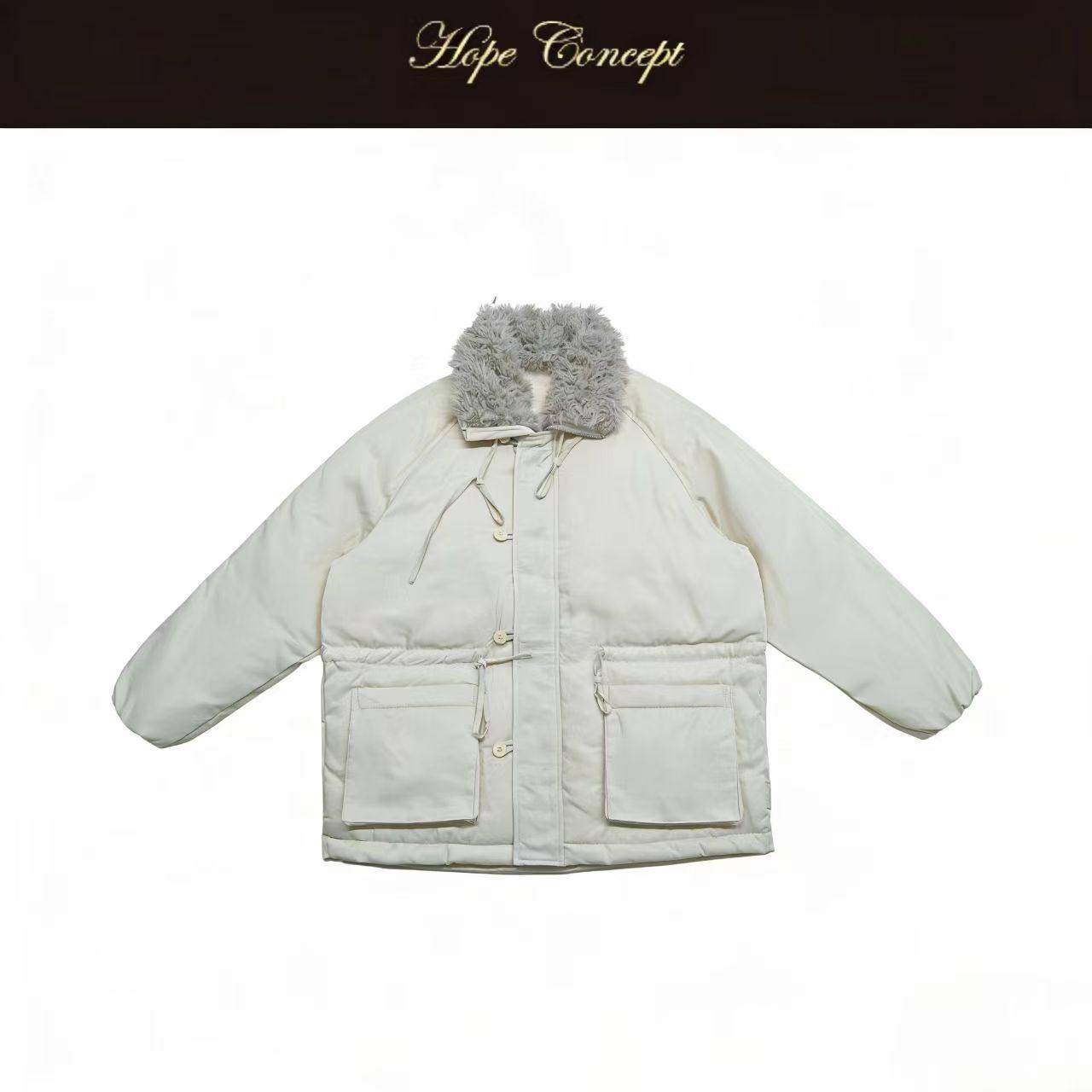 HOPECONCEPT入冬选手已就位 可拆卸毛领氛围感派克鹅绒服#AW05567