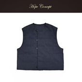 25457 极简小方格轻量感白鹅绒马甲 HOPECONCEPT换季 真爱质感叠穿