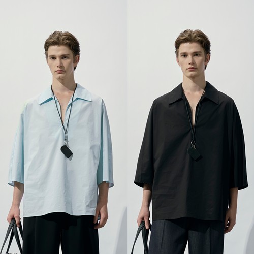 HOPECONCEPTrow博主风纸片人释放高级氛围感随性衬衫#25208