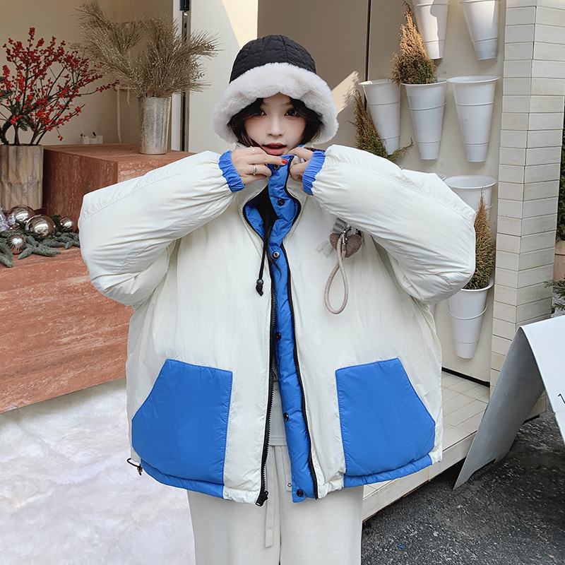 现货！克莱因蓝加厚双面穿高品质两穿羽绒服278-3769-P220K338，女装羽绒服，三七家