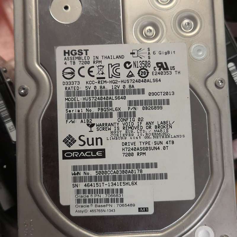 日立4T 型HUS724040ALS640，另有3t 3.5--议价商品