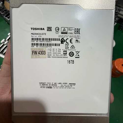 东芝 MG08ACA16TE 16TB企业级硬盘--议价商品