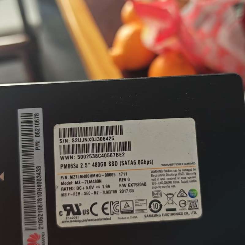 出：三星PM863a 480G企业级固态硬盘--议价商品图片